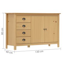 Kendal Wooden Sideboard With 4 Drawers In Brown