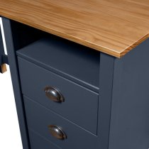 Kendal Wooden Laptop Desk With 1 Door In Grey And Brown