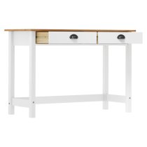 Kendal Wooden Console Table With 2 Drawers In White And Natural