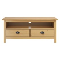 Kendal Wooden TV Stand With 2 Drawers In Brown