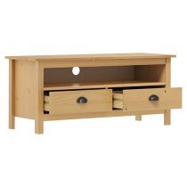 Kendal Wooden TV Stand With 2 Drawers In Brown