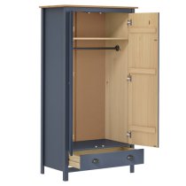 Kendal Wooden Wardrobe With 2 Doors In Grey And Brown