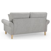 Folsom Fabric 2 Seater Sofa In Silver