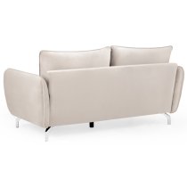 Lazard Plush Velvet 2 Seater Sofa In Beige