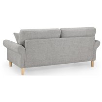 Folsom Fabric 3 Seater Sofa In Silver