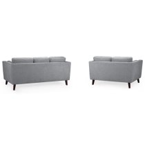 Airdrie Fabric 3+2 Seater Sofa Set In Grey