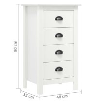 Kendal Wooden Chest Of 4 Drawers In White