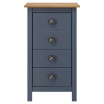 Kendal Wooden Chest Of 4 Drawers In Grey And Brown