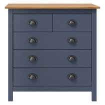 Kendal Wooden Chest Of 5 Drawers In Grey And Brown