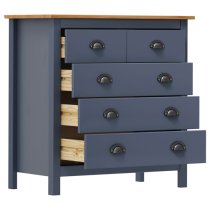 Kendal Wooden Chest Of 5 Drawers In Grey And Brown