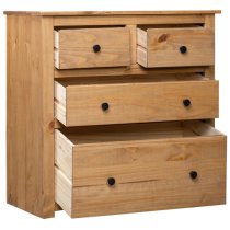 Bury Wooden Chest Of 4 Drawers Tall In Brown