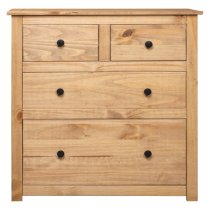 Bury Wooden Chest Of 4 Drawers Tall In Brown