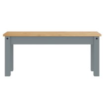 Bury Wooden Dining Bench In Grey And Brown