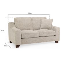 Nazra Fabric 2 Seater Sofa In Stone