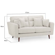 Zanita Fabric 2 Seater Sofa In Beige