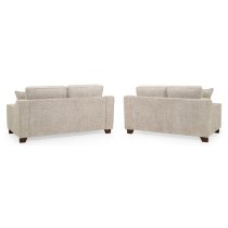 Nazra Fabric 3+2 Seater Sofa Set In Stone