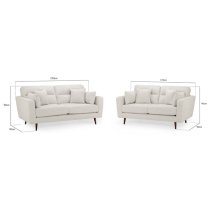 Zanita Fabric 3+2 Seater Sofa Set In Beige