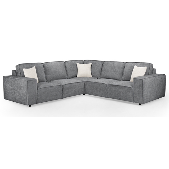 Maria Large Fabric Corner Sofa In Slate