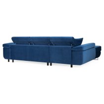 Torrez Plush Velvet Corner Sofa Bed Left Hand In Blue