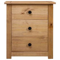 Bury Wooden Bedside Cabinet With 3 Drawers In Brown