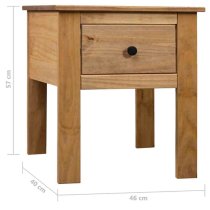 Bury Wooden Bedside Cabinet With 1 Drawer In Brown