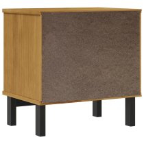 Buxton Wooden Bedside Cabinet With 2 Drawers In Brown Black