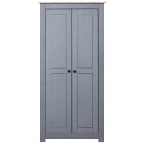 Bury Wooden Wardrobe With 2 Doors In Grey And Brown