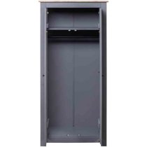 Bury Wooden Wardrobe With 2 Doors In Grey And Brown