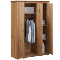 Bury Wooden Wardrobe With 3 Doors In Brown