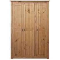 Bury Wooden Wardrobe With 3 Doors In Brown