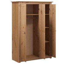 Bury Wooden Wardrobe With 3 Doors In Brown