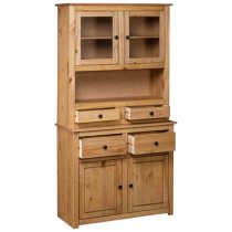 Bury Wooden Display Cabinet With 4 Doors In Brown