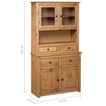 Bury Wooden Display Cabinet With 4 Doors In Brown