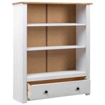 Bury Wooden Bookcase With 1 Door 3 Shelves In White And Brown