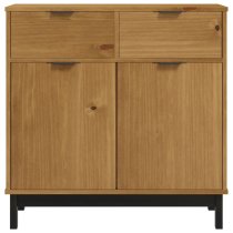 Buxton Wooden Sideboard With 2 Doors 2 Drawers In Brown Black