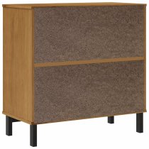 Buxton Wooden Sideboard With 2 Doors 2 Drawers In Brown Black