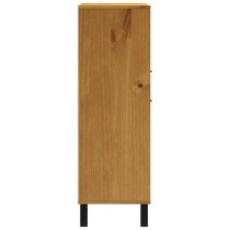 Buxton Wooden Highboard With 2 Doors 1 Drawer In Brown Black