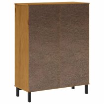 Buxton Wooden Highboard With 2 Doors 1 Drawer In Brown Black