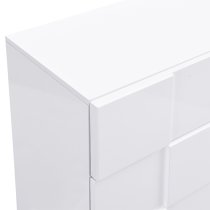 Aspen High Gloss Shoe Cabinet With 2 Doors 1 Drawer In White