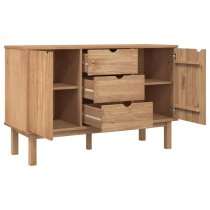 Harrow Wooden Sideboard With 2 Doors 3 Drawers In Brown