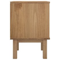 Harrow Wooden Bedside Cabinet With 2 Drawers In Grey Brown