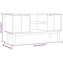 Harrow Wooden TV Stand With 2 Doors In Brown