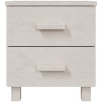 Hull Wooden Bedside Cabinet With 2 Drawers In White