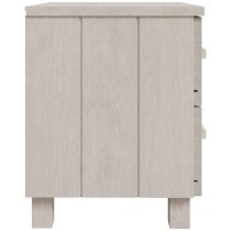 Hull Wooden Bedside Cabinet With 2 Drawers In White