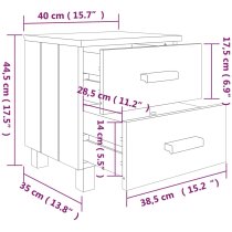 Hull Wooden Bedside Cabinet With 2 Drawers In White