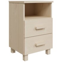 Hull Wooden Bedside Cabinet With 2 Drawers 1 Shelf In Brown