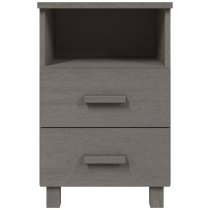 Hull Wooden Bedside Cabinet With 2 Drawers 1 Shelf In Light Grey