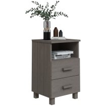 Hull Wooden Bedside Cabinet With 2 Drawers 1 Shelf In Light Grey