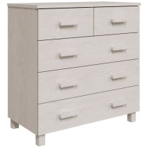 Hull Wooden Chest Of 5 Drawers In White