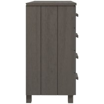 Hull Wooden Chest Of 5 Drawers In Light Grey